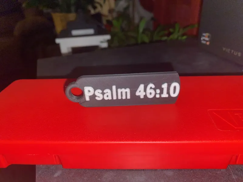 Psalm 46:10 Keychain