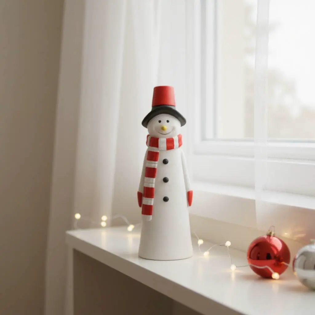 Snowman decorative christmas sculpture