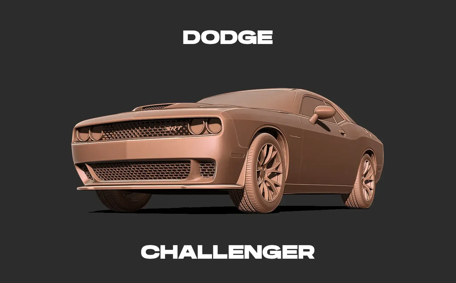 Dodge challenger Car 3D print model