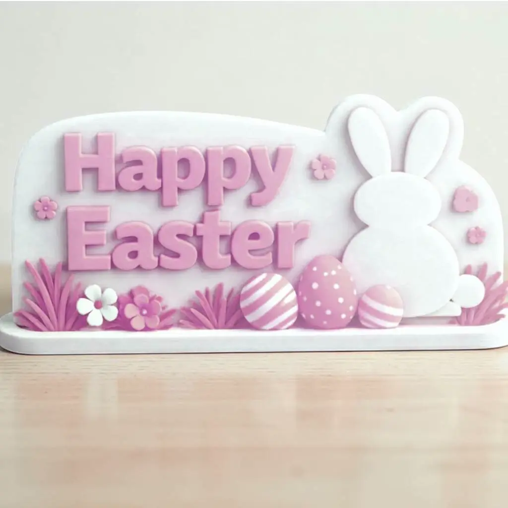 Happy easter plate
