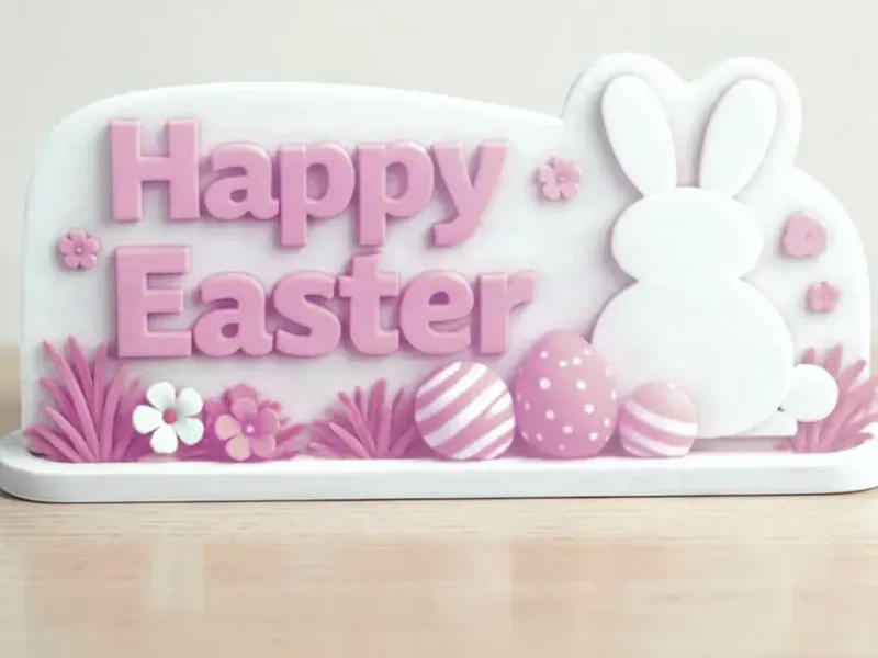 Happy easter plate