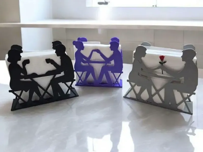 Suporte de Guardanapos de Mesa Romântico