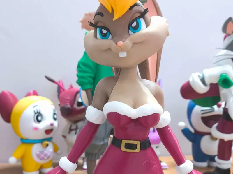 Christmas Lola Bunny ( MULTIPARTS AND 3MF )