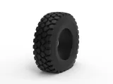 Offroad tire 75 deflated Scale 1:25-2