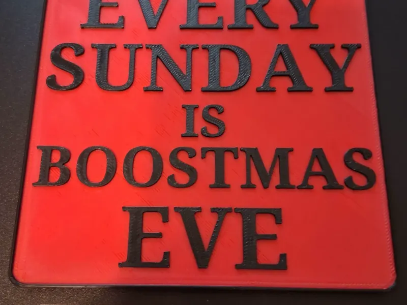 Boostmas Eve Sign