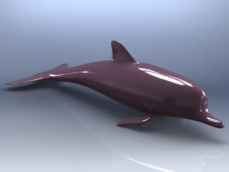 3D Art Surface Pink Dolphin