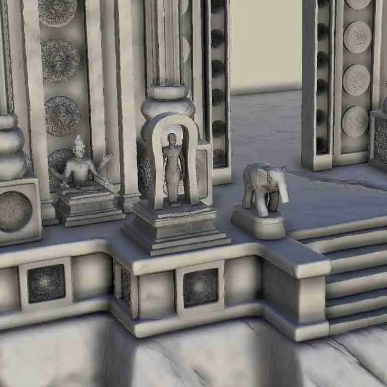 Indiase tempel met Shiva beelden 15 - miniaturen warhammer t