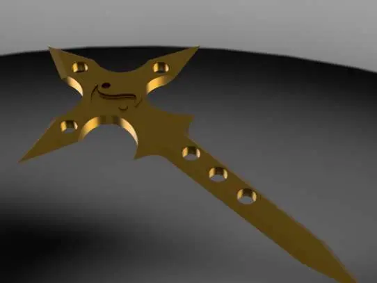 Pugnale lama ninja coltello shuriken 