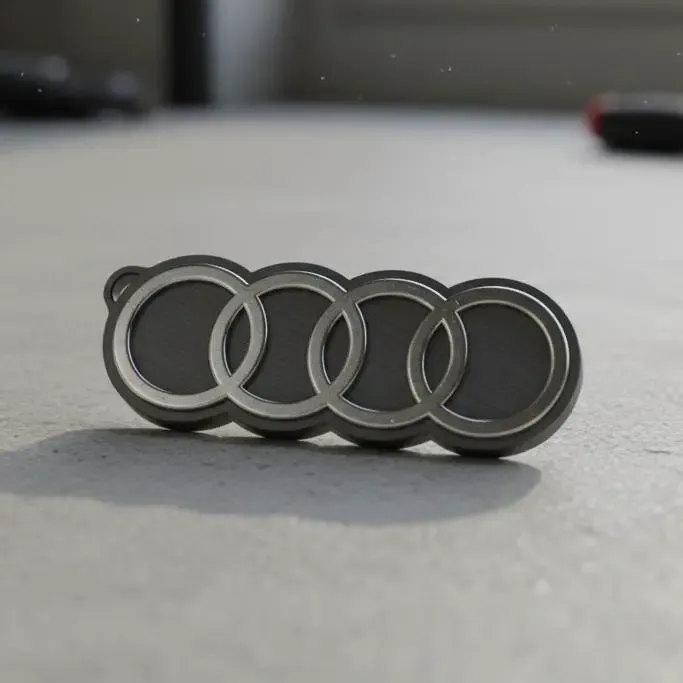 Audi logo keychain