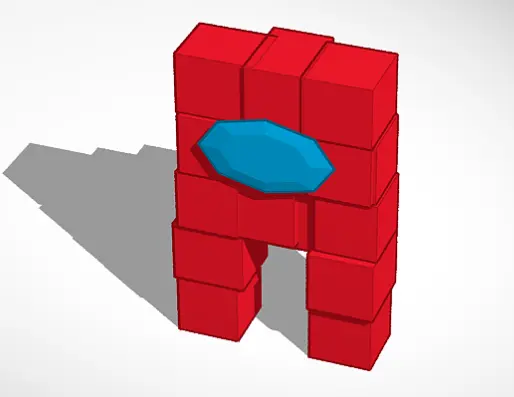 Among Us Personaje que hice en TINKERCAD
