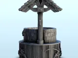 Wooden and stone well with vegetation (8) - miniatures warha-2