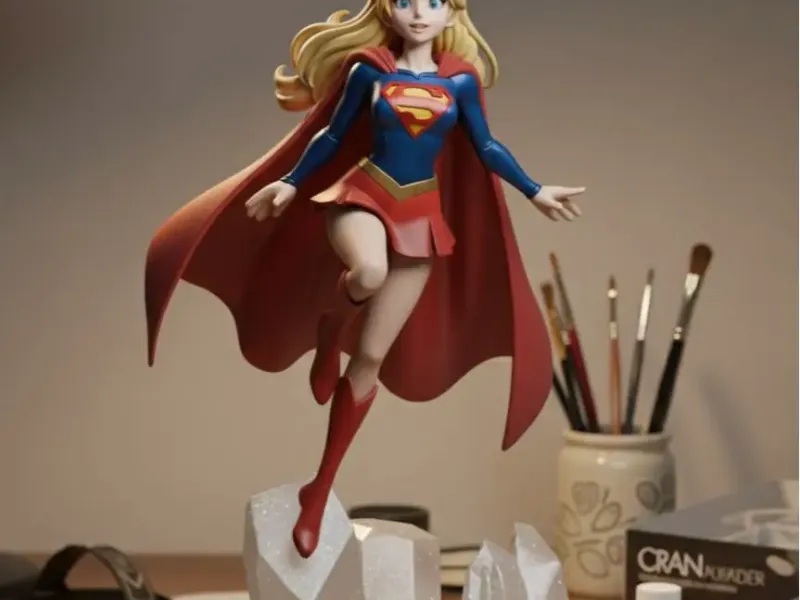 🚀 Supergirl Pin-Up Model - (2 versions)