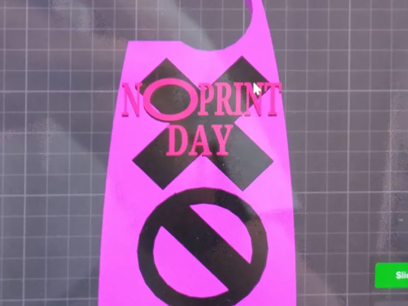Türschild Kein Druck-Tag