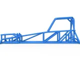 Frame of Supermodified front engine race car V1 Scale 1:25-5