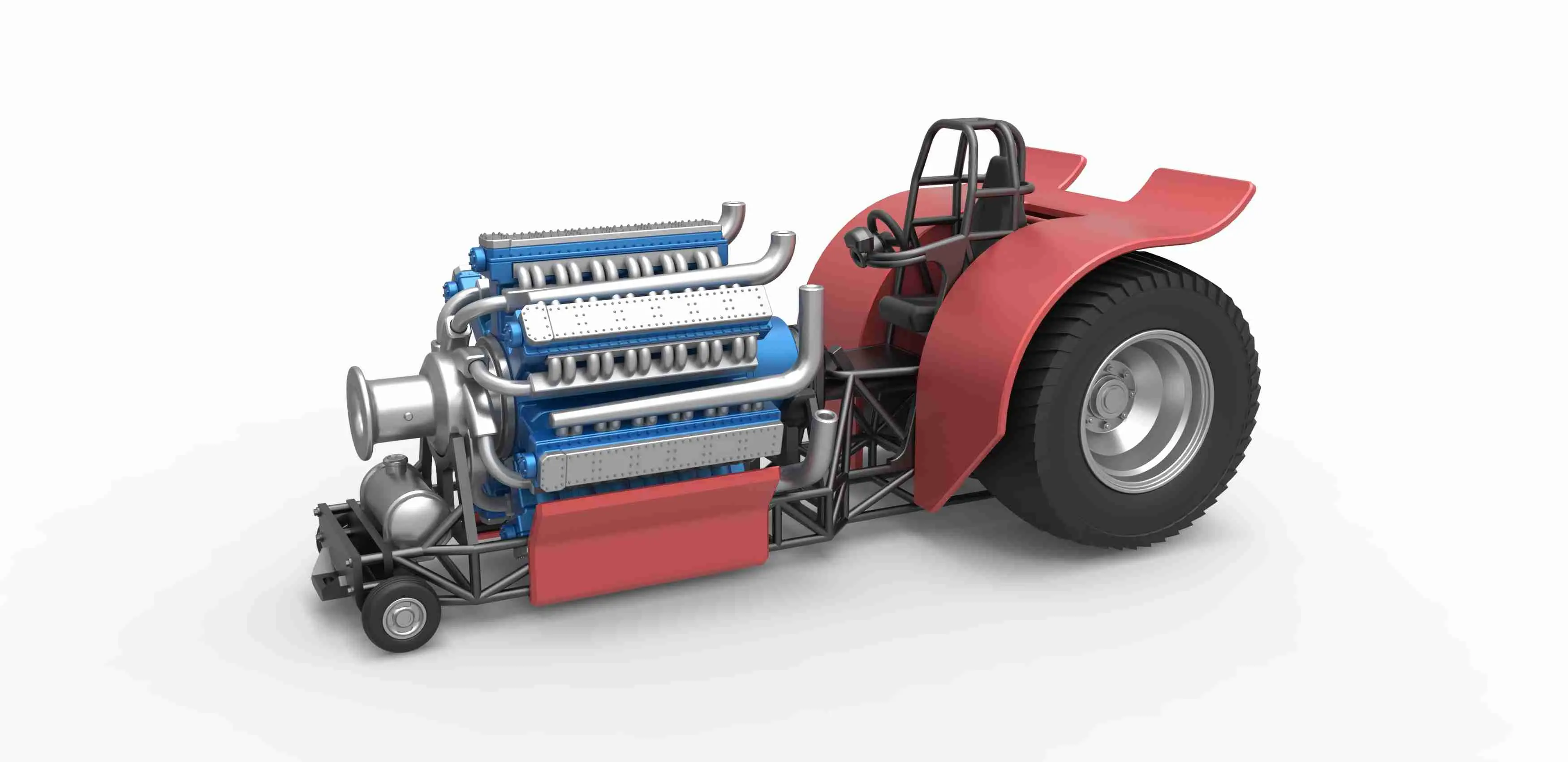 Pulling tractor with 42 cylinder Radial engine Scale 1;25