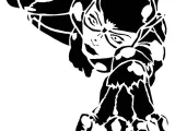 Cat Woman stencil 10-0