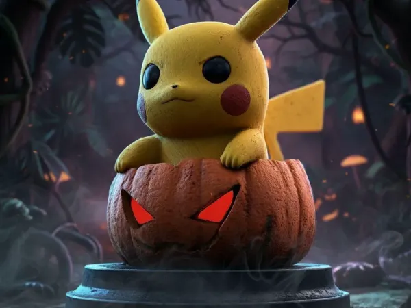 Halloween pikachu pumpkin