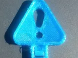 Zip tie with exclamation point symbol-0
