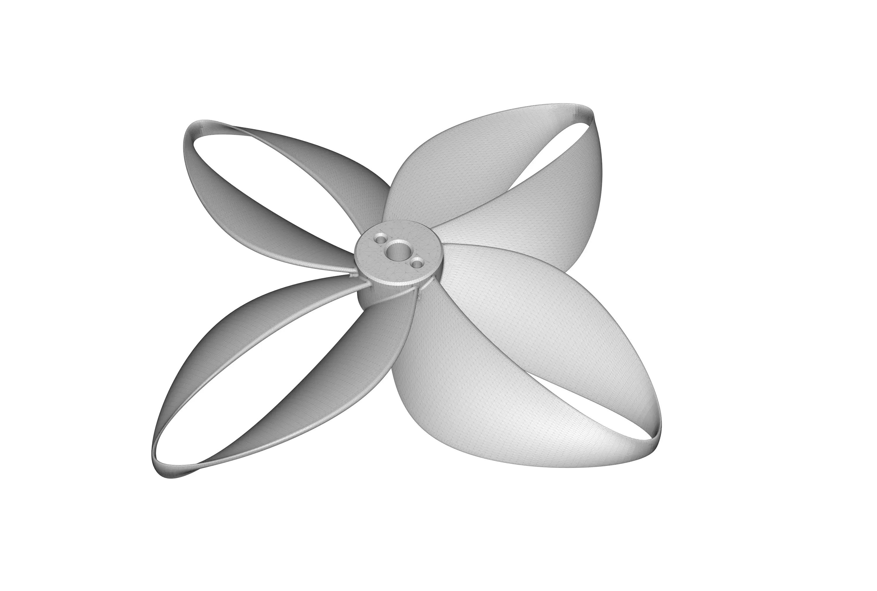 Toroidal drone propeller - 4 blades