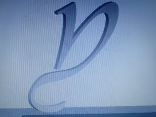 letra y fuente Vivaldi minúscula.