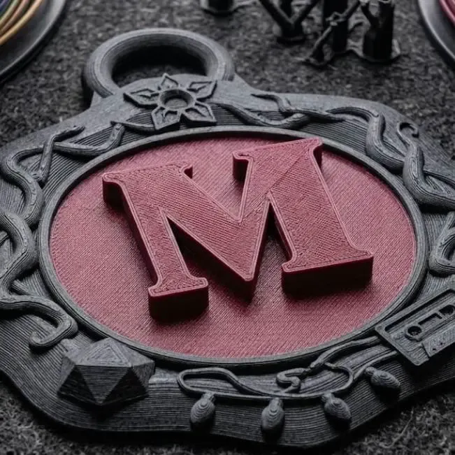Stranger Things pendant - Letter M by Aza