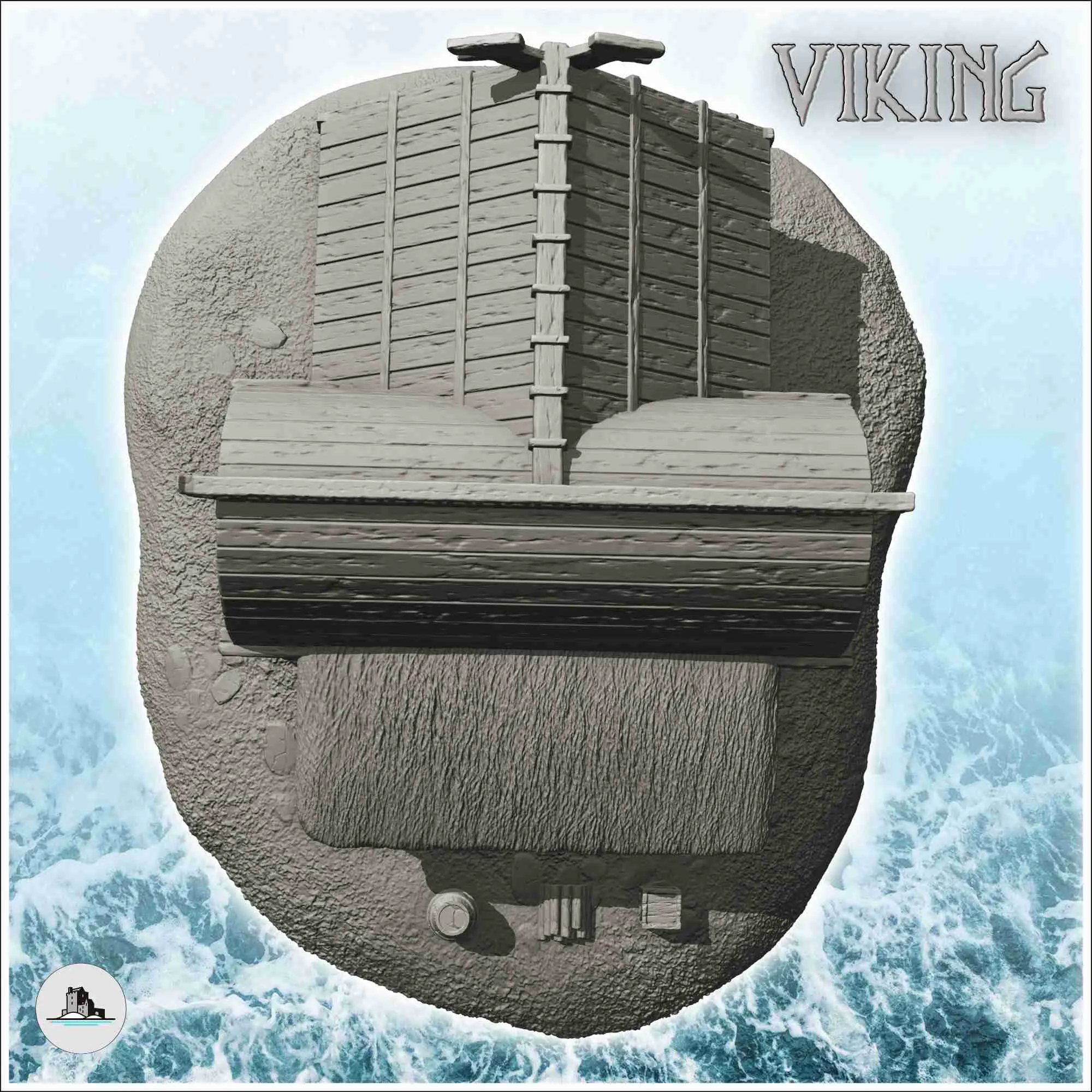 Wooden Viking warehouse with canopy and accessories (2)
