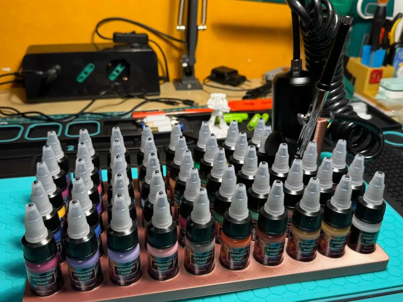 Bancada para pintura com aerógrafo 46 cores