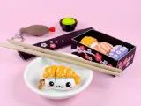 Cute Flexi Sushi Nigiri Shrimp, Fun Keychain Toy-3