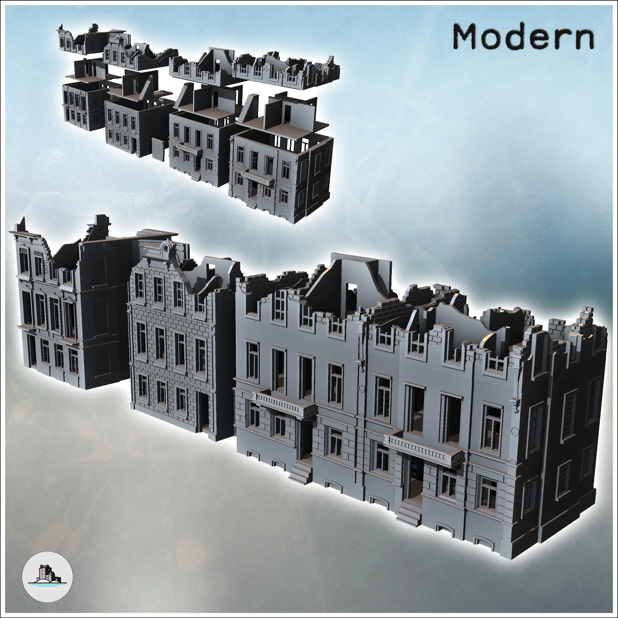 European House Set (Arnhem, Netherlands) (ruined version) -