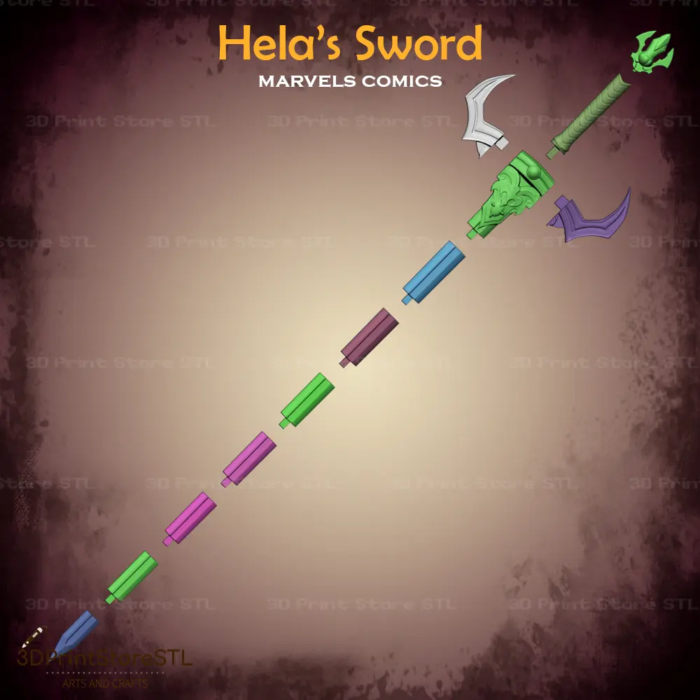Hela Sword Cosplay Marvels Comics - STL File