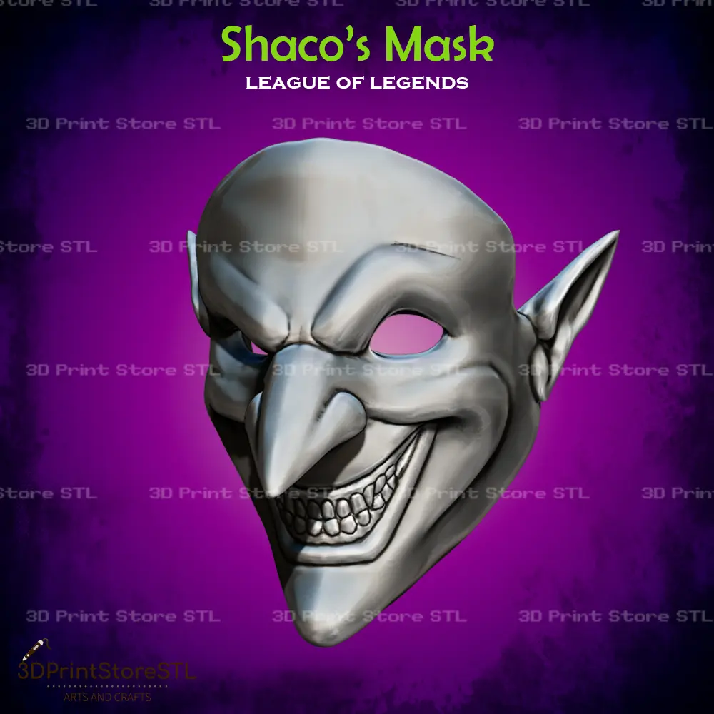 Shaco Mask Cosplay League of Legends - STL File