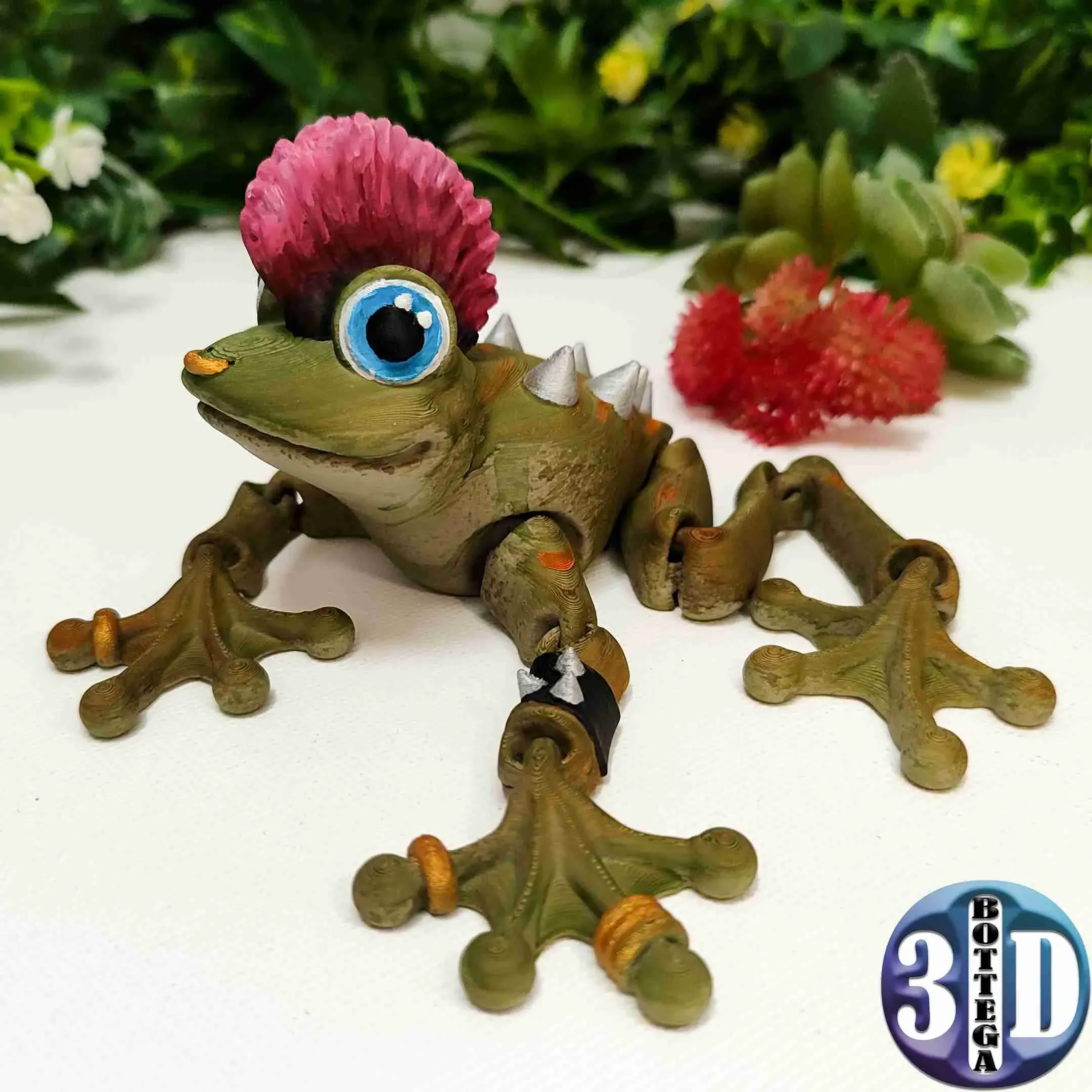 Articulated Punk Frog, toy, flexy, funny, cute, flexi