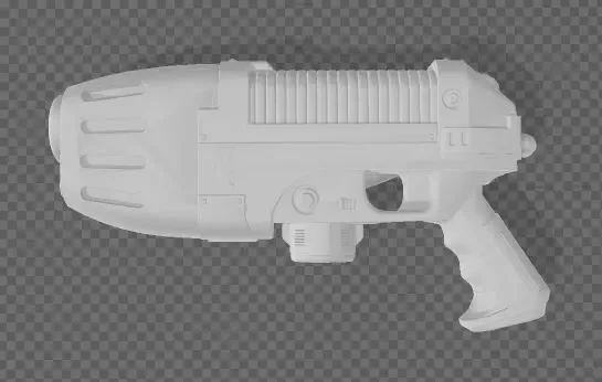 pistol cu plasmă - scară cosplay - detaliat