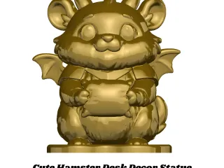 Cute Hamster Desk Decor Statue