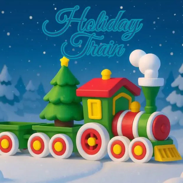 Mesh Mayhem’s Holiday Train – Seasonal 3D Model