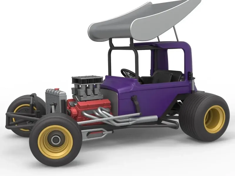 Vintage Winged Supermodified for Dirt while turning 1:25