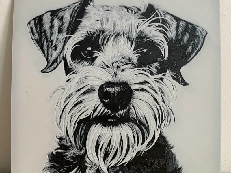Hueforge Schnauzer Portrait