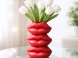3D Lips Vase | Modern Face Embossed Lip Planter-2
