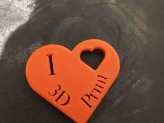 I Love 3D Print Fridge Magnet