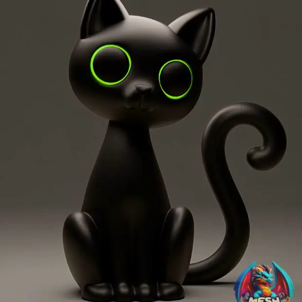 Midnight Meowster Black Cat