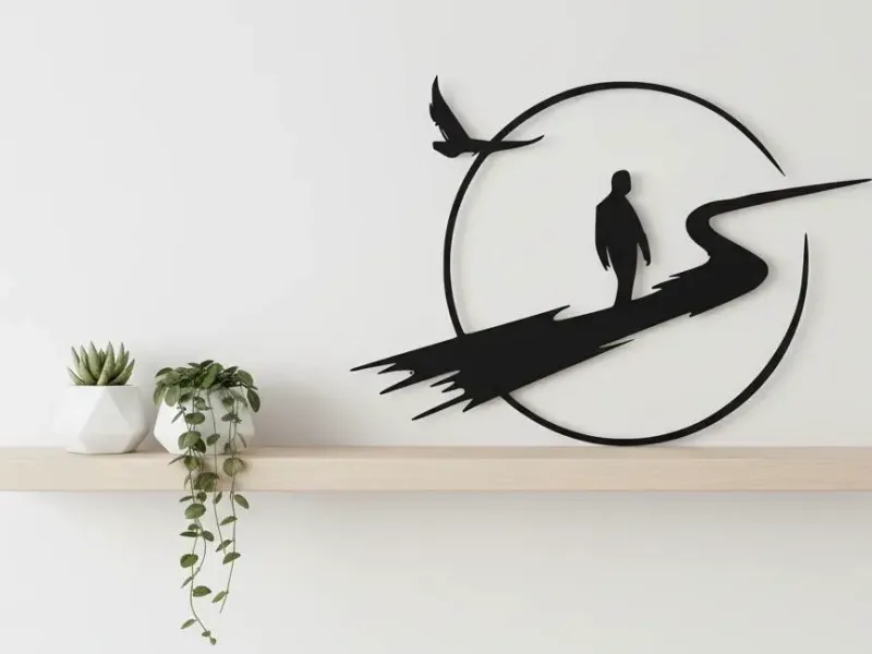 Journey into Freedom – Minimalist Silhouette Art