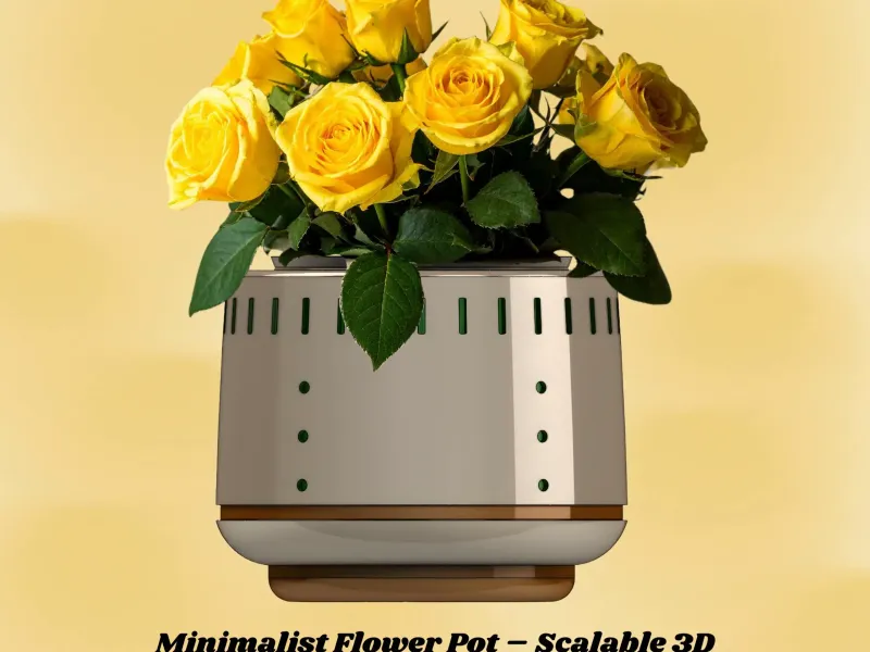 Minimalist Flower Pot – Scalable 3D Printable Planter