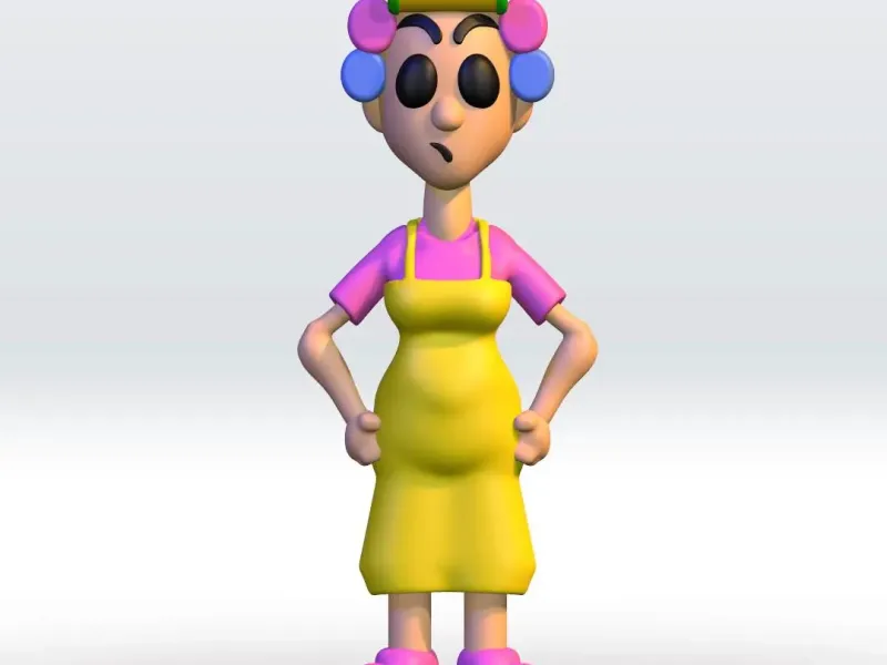 Chaves nightmares Dona florinda STL 3D Model 3mf Multicolor