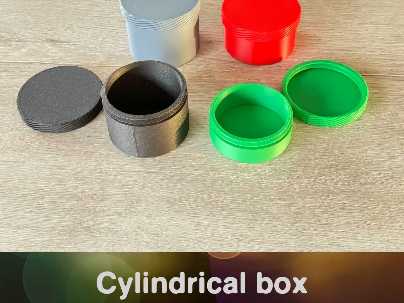 Cylindrical box with screw lid (D80)