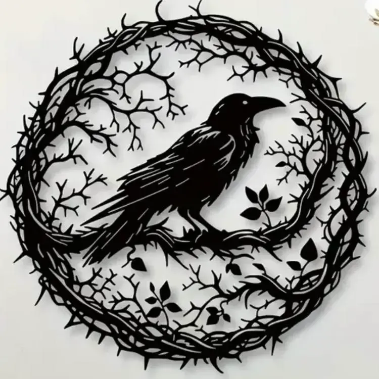 Gothic Wall Decor, Crow Raven