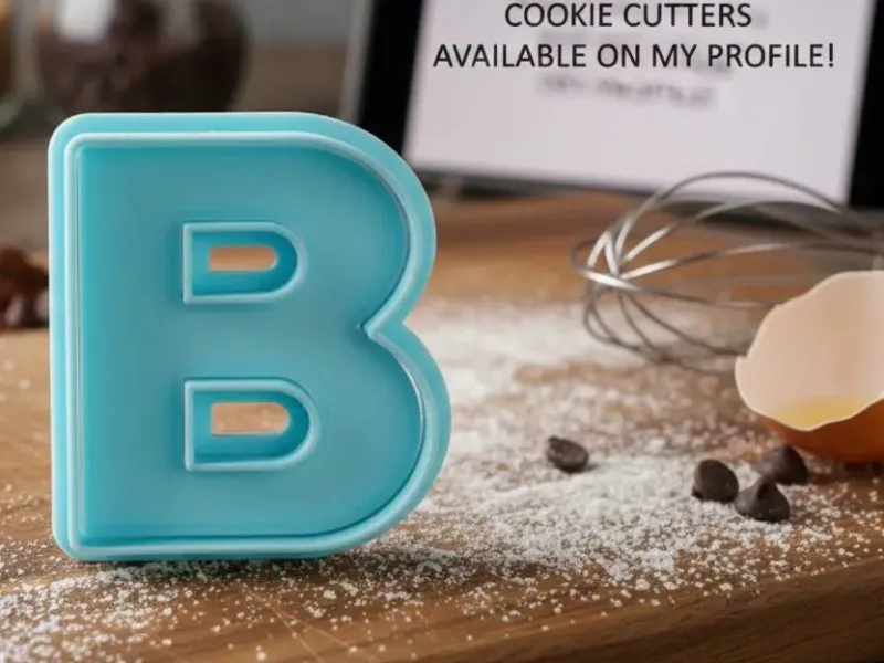 letra B cookie cutter