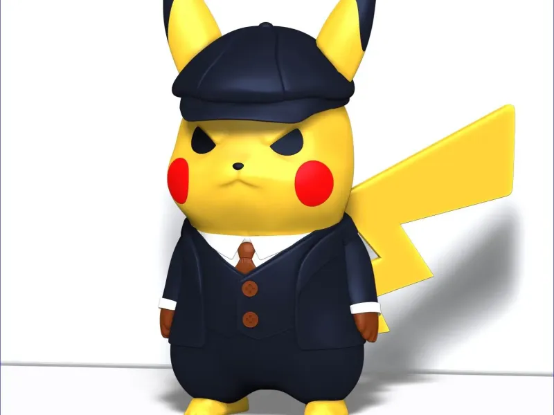 Pikachu Peaky Blinders (with separate sockets and colors)