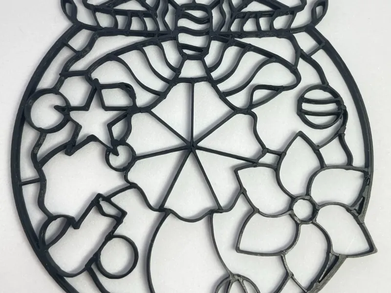Stained glass style resin ornament frame [Christmas wreath]