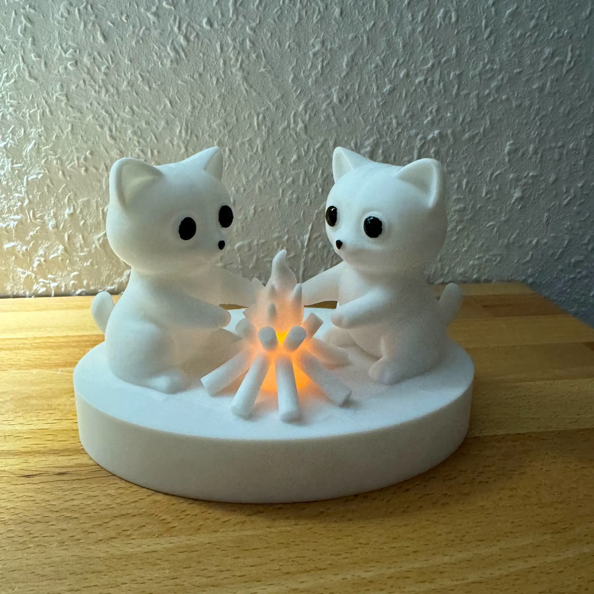3D Printer Files | 3MF File | Gemütliches Katzen-Lagerfeuer (LED Teelicht Version)