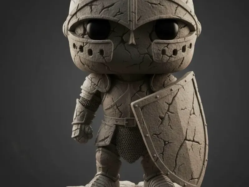 Stone Guardian Chibi Knight Figurine